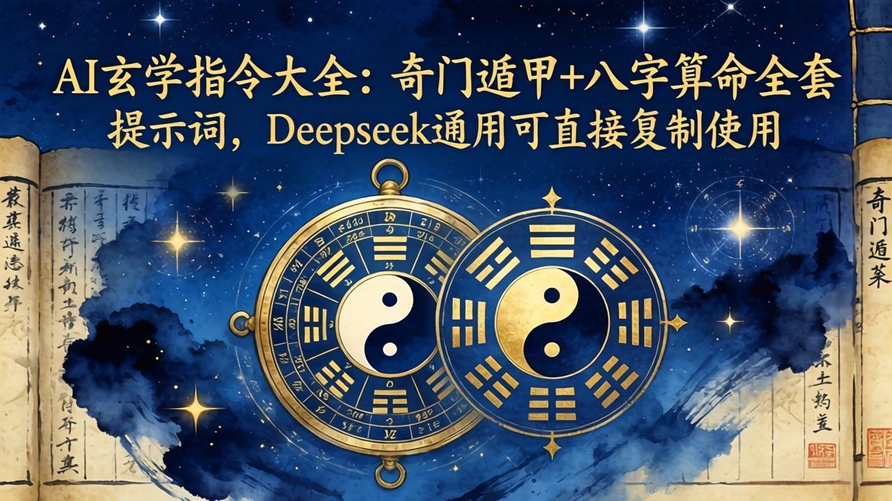 [人工智能]（18059期）AI玄学指令大全：奇门遁甲+八字算命全套提示词，Deepseek通用可直接复制使用-第1张图片-智慧创业网