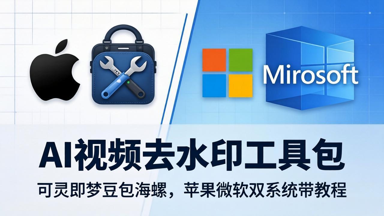 [引流涨粉]（18073期）AI视频去水印工具包：可灵即梦豆包海螺，苹果微软双系统带教程-第1张图片-智慧创业网