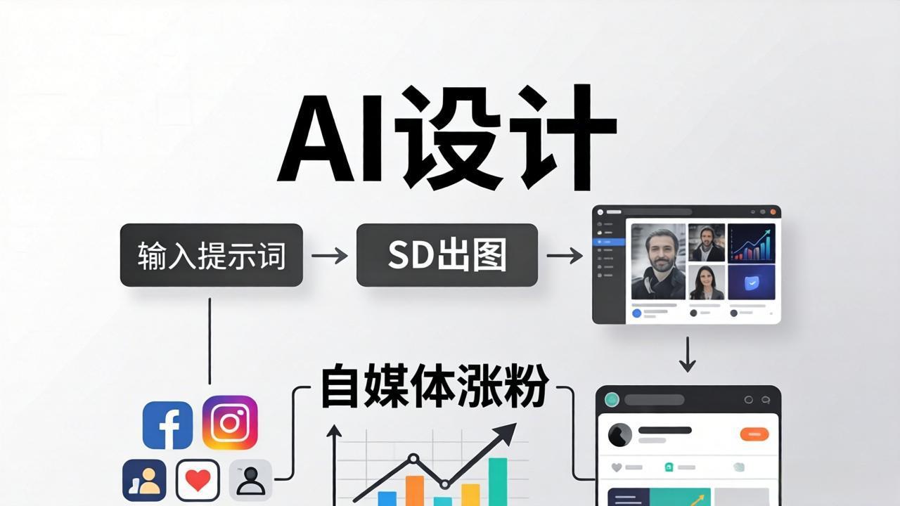 [人工智能]（18136期）人人都是AI设计师：SD出图+自媒体涨粉一站教学，告别图文素材焦虑，AI设计让你轻松避开内卷