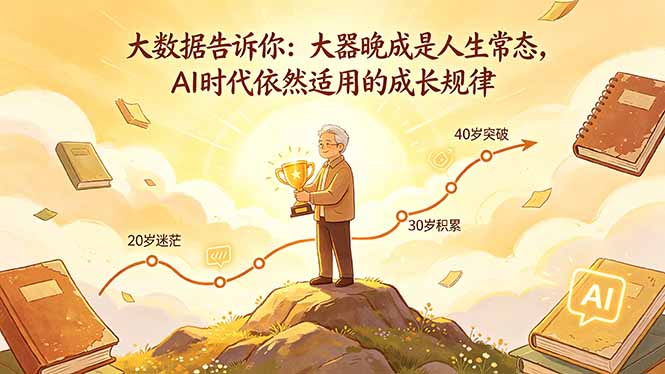 [投资理财]（18288期）付费文章：大数据告诉你：大器晚成是人生常态，AI 时代依然适用的成长规律