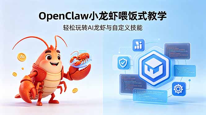 [虚拟项目]（18314期）不用懂技术！OpenClaw小龙虾喂饭式教学，轻松玩转AI龙虾与自定义技能-第1张图片-智慧创业网