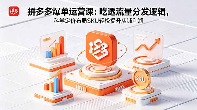 [国内电商]（18577期）拼多多爆单运营实战课：吃透流量分发逻辑，科学定价布局SKU轻松提升店铺利润-第1张图片-智慧创业网