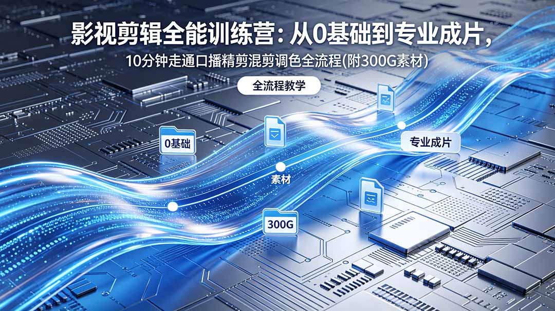 [短视频运营]（18664期）2026影视剪辑全能实战课｜0基础到专业成片，全流程教学，高清带300G素材-第1张图片-智慧创业网