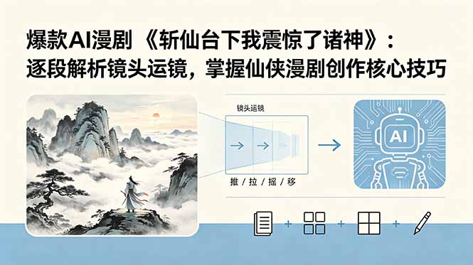 [AI人工智能]（18620期）爆款AI漫剧《斩仙台下我震惊了诸神》：逐段解析镜头运镜，掌握仙侠漫剧创作核心技巧-第1张图片-智慧创业网