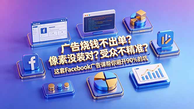 [国外项目]（18850期）广告烧钱不出单？像素没装对？受众不精准？这套Facebook广告课帮你避开90%的坑-原创双语字幕-第1张图片-智慧创业网