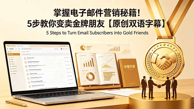 [国外项目]（18923期）掌握电子邮件营销秘籍！5步教你变卖金牌朋友【原创双语字幕】-第1张图片-智慧创业网