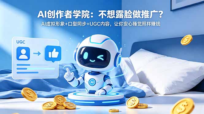 [国外项目]（18599期）AI创作者学院：不想露脸做推广？AI虚拟形象+口型同步+UGC内容，让你安心睡觉照样赚钱-第1张图片-智慧创业网