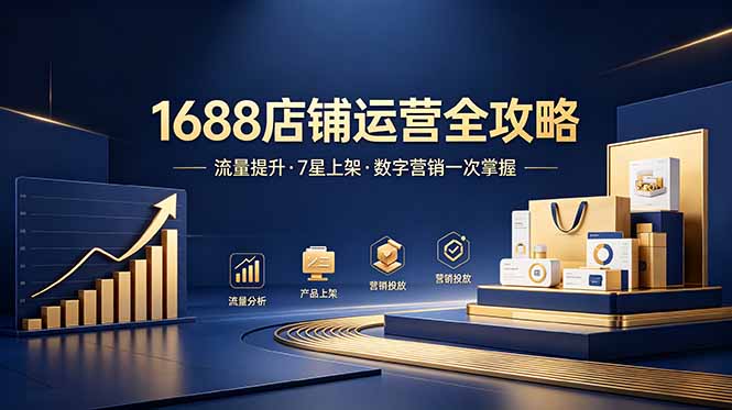 [国内电商]（18976期）1688店铺没流量？产品上架不到7星？数字营销不会投？全套运营技能一次学(更新6月）