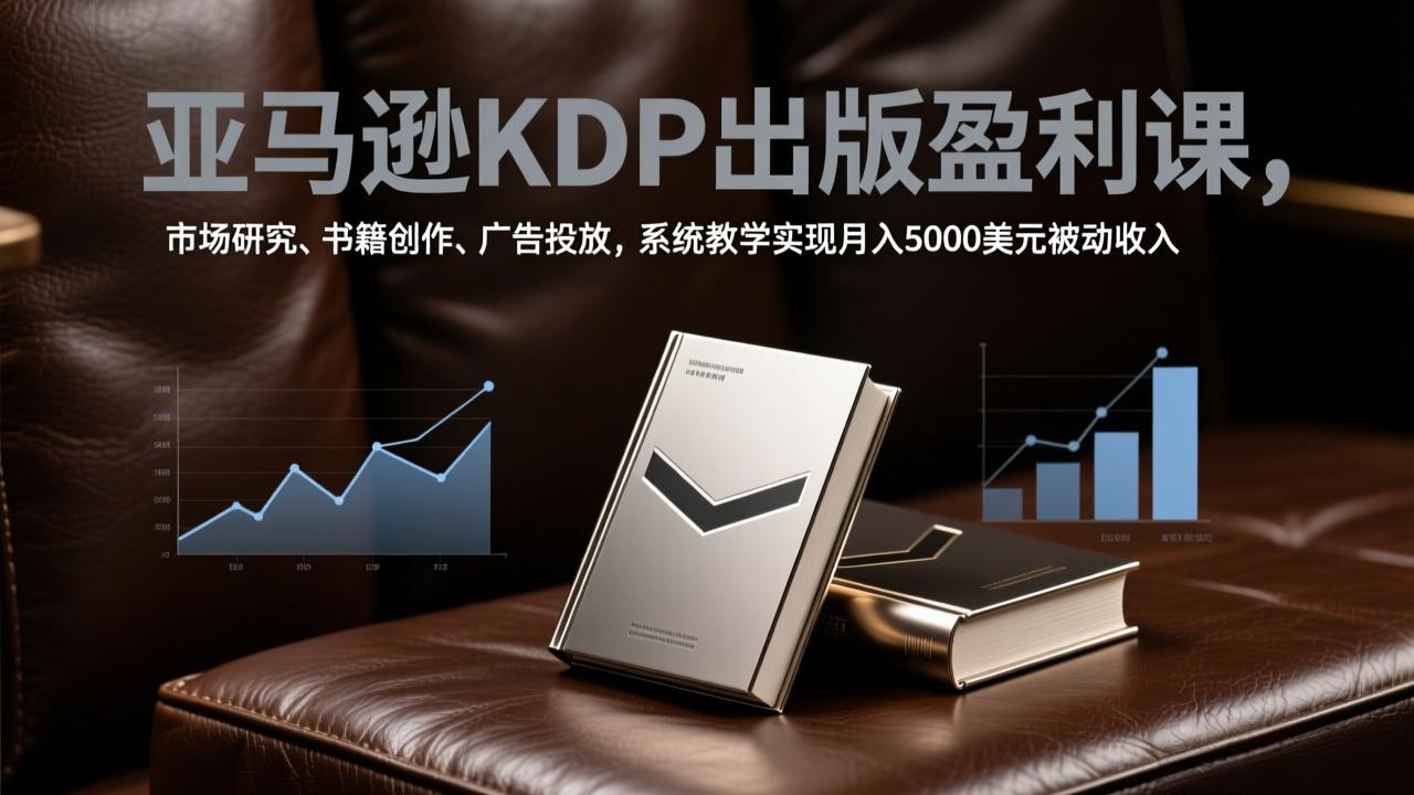 [国外项目]（17296期）亚马逊KDP出版盈利课，市场研究、书籍创作、广告投放，系统教学实现月入5000美元被动收入