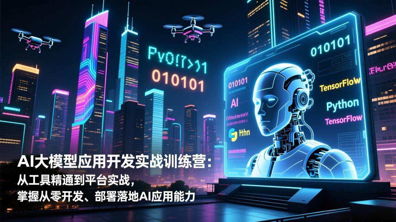 [人工智能]（17058期）AI大模型应用开发实战训练营：从工具精通到平台实战，掌握从零开发、部署落地AI应用能力