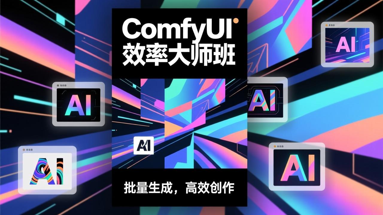 [人工智能]（17107期）ComfyUI效率大师班：工作流搭建，批量生成，将个人AI出图效率提升5-10倍，月接单收入1-3万