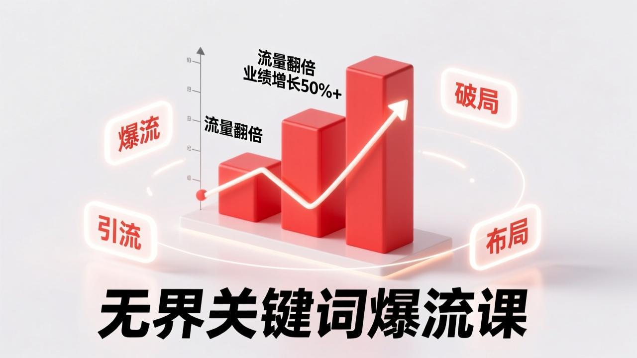 [短视频运营]（17063期）无界关键词爆流课，破局布局逻辑、阶段精准引流，实现流量翻倍，店铺业绩增长50%+。