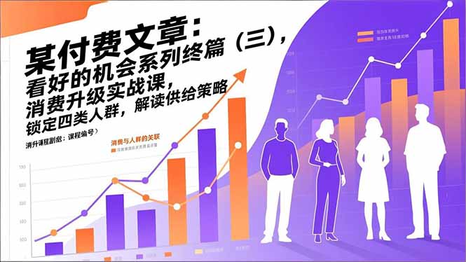 [投资理财]（17004期）某付费文章：看好的机会系列终篇（三），消费升级实战课，锁定四类人群，解读供给策略