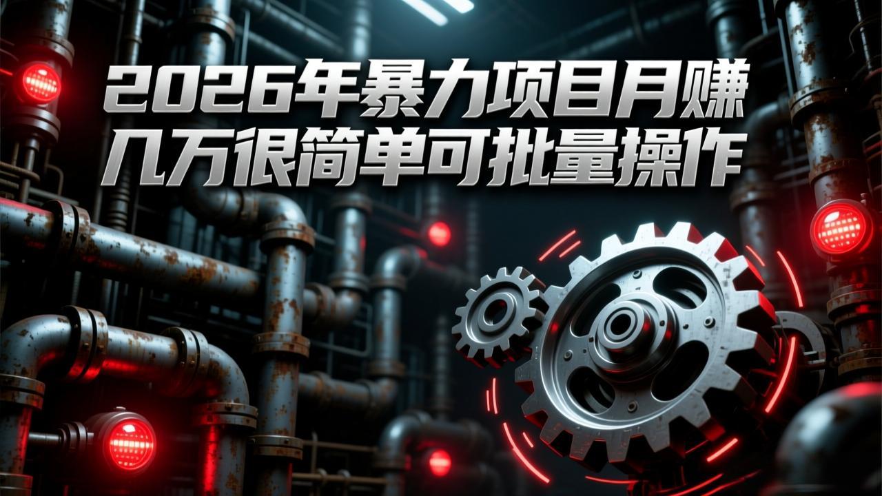 [虚拟项目]（17218期）2026年暴力项目月赚几万很简单可批量操作，成本低，利润大