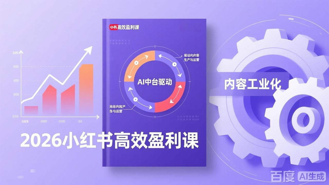 [小红书]（17291期）2026小红书高效盈利课，流量双引擎+内容工业化+AI中台驱动，构建可复制的千万级营收模型