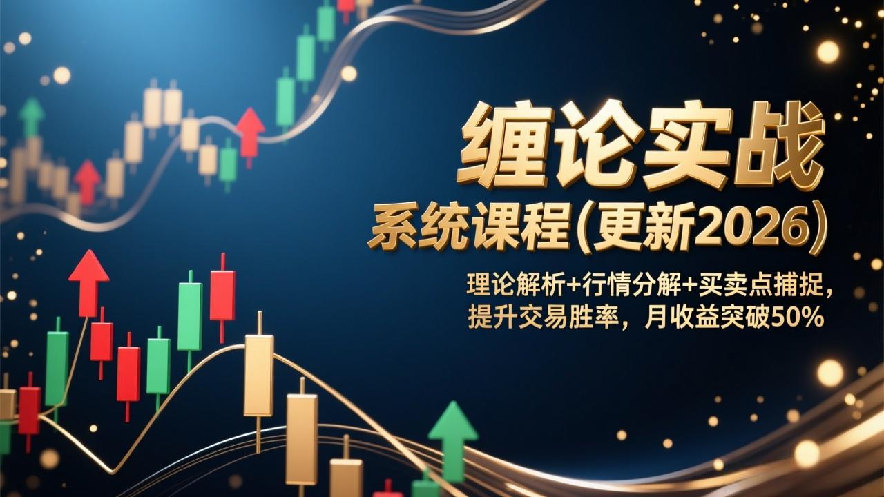 [投资理财]（17136期）缠论实战系统课程(更新2026)，理论解析+行情分解+买卖点捕捉，提升交易胜率，月收益突破50%-第1张图片-智慧创业网