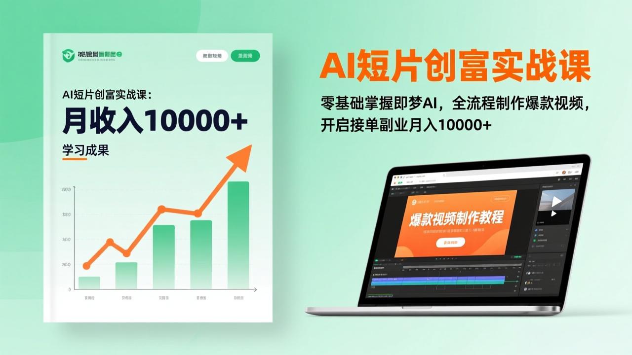 [短视频运营]（17236期）AI短片创富实战课：零基础掌握即梦AI，全流程制作爆款视频，开启接单副业月入10000+(更新)