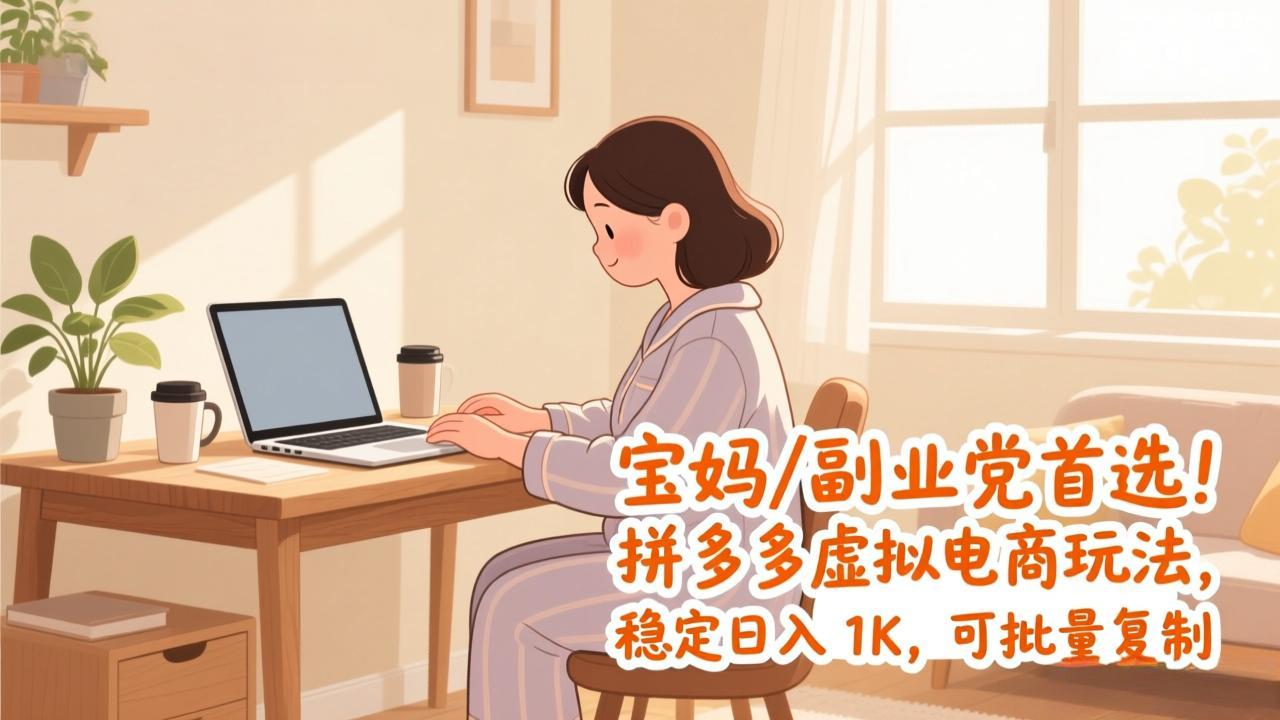 [无货源]（17155期）宝妈 / 副业党首选！拼多多虚拟电商玩法，稳定日入 1K，可批量复制-第1张图片-智慧创业网