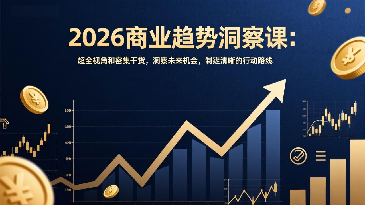 [投资理财]（17329期）2026商业趋势洞察课：超全视角和密集干货，洞察未来机会，制定清晰的行动路线-第1张图片-智慧创业网