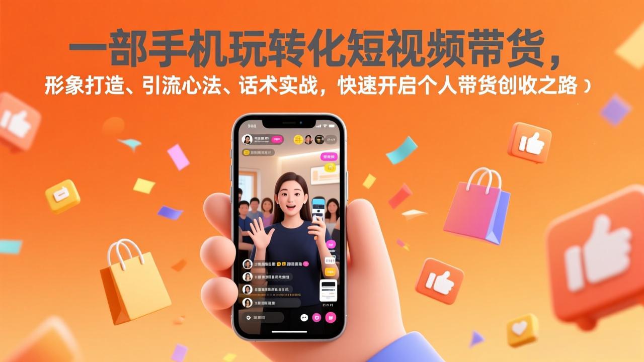 [短视频运营]（17356期）一部手机玩转化短视频带货，形象打造、引流心法、话术实战，快速开启个人带货创收之路