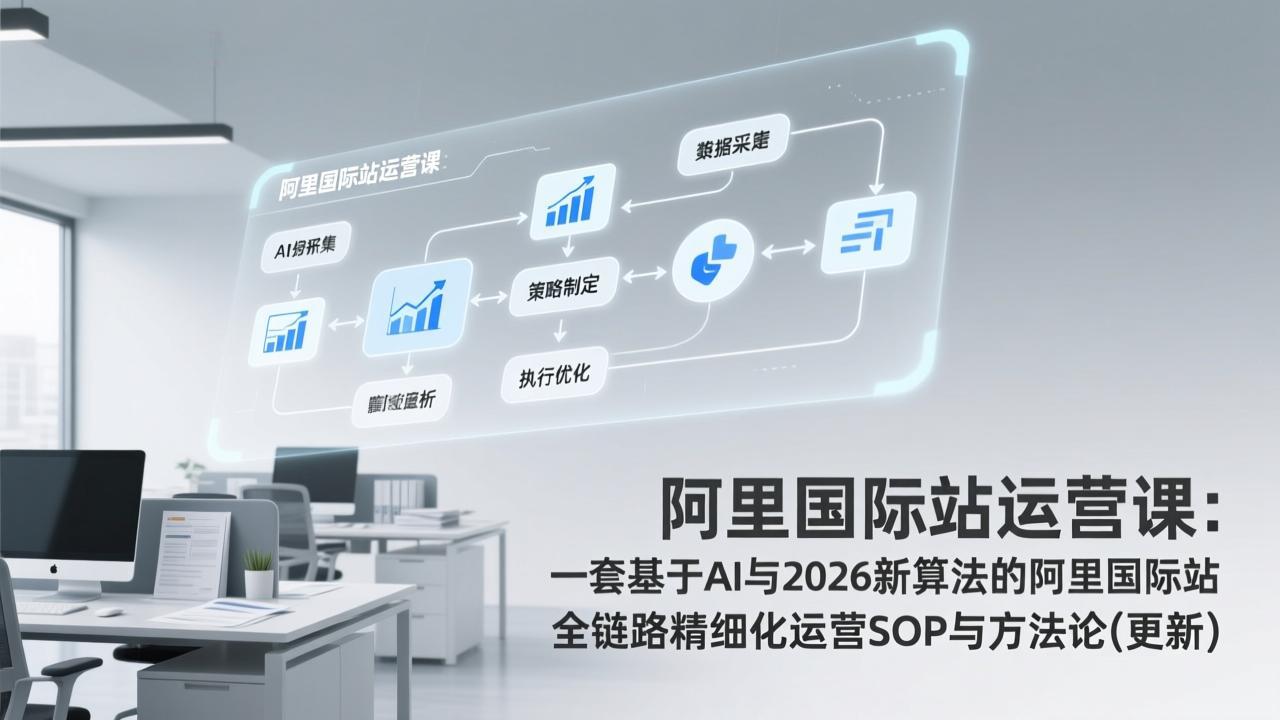 [跨境电商]（17378期）阿里国际站运营课：一套基于AI与2026新算法的阿里国际站全链路精细化运营SOP与方法论(更新)