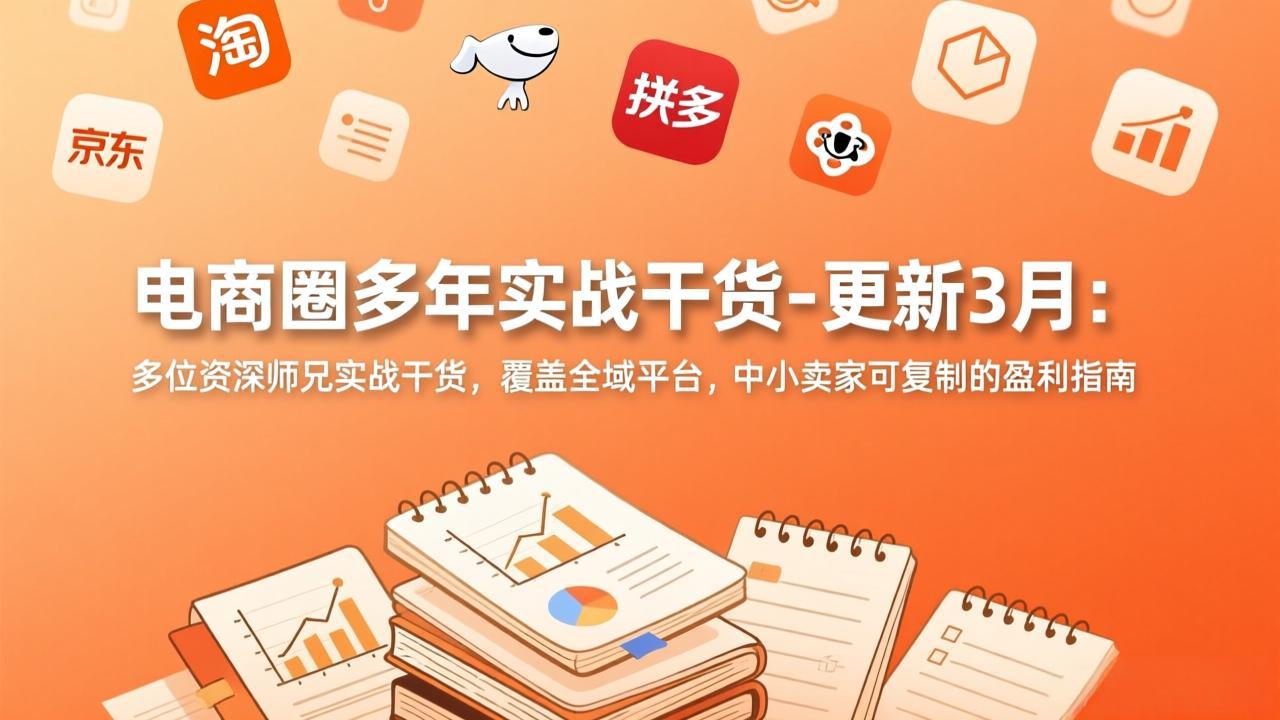 [国内电商]（17577期）电商圈多年实战干货-更新3月：多位资深师兄实战干货，覆盖全域平台，中小卖家可复制的盈利指南