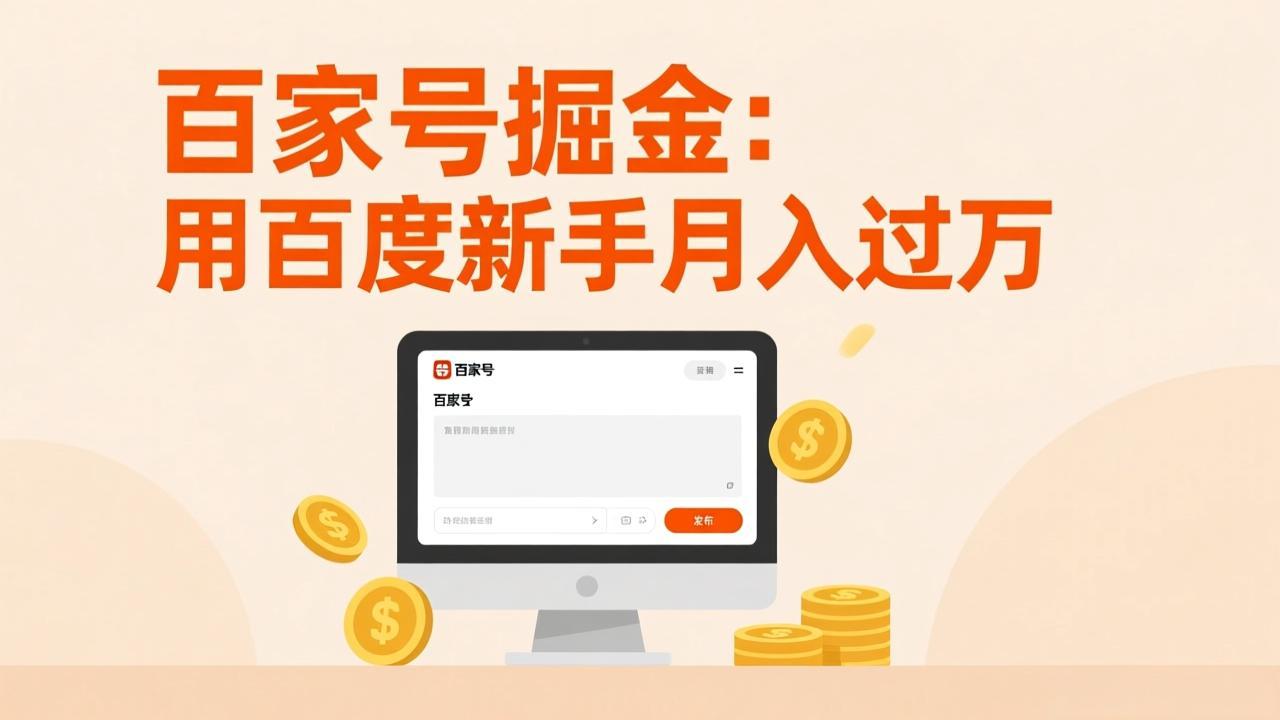 [虚拟项目]（17549期）百家号掘金：用百度新手月入过万，日入300，无需引流，全新手机搬砖项目