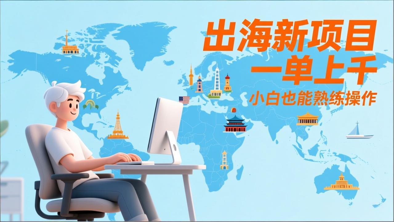 [虚拟项目]（17534期）出海新项目，一单上千，小白也能熟练操作