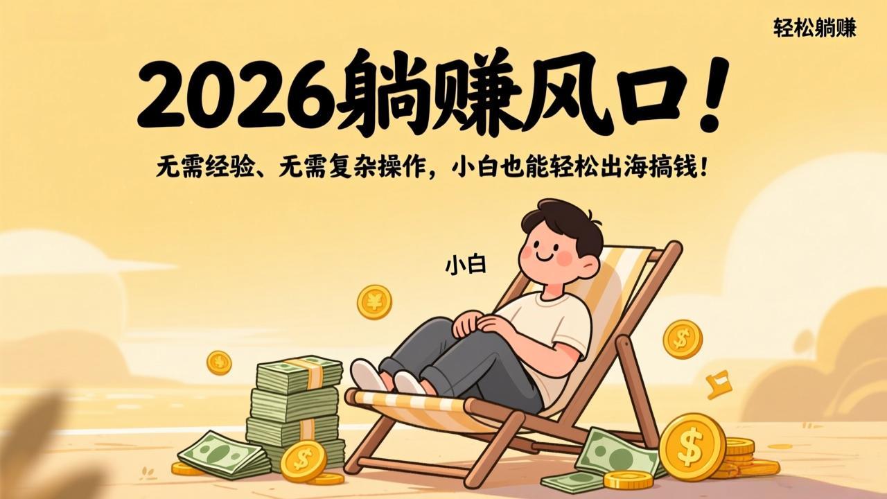 [虚拟项目]（17436期）2026躺赚风口！无需经验、无需复杂操作，小白也能轻松出海搞钱！