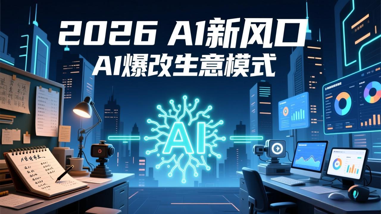 [人工智能]（17478期）2026年AI创富新风口，用人工智能爆改你的生意模式，从短视频到直播全面降本增效抢占先机