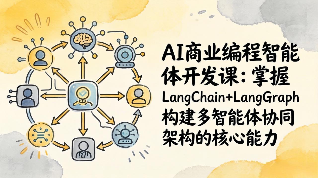 [人工智能]（17608期）AI商业编程智能体开发课：掌握LangChain+LangGraph构建多智能体协同架构的核心能力