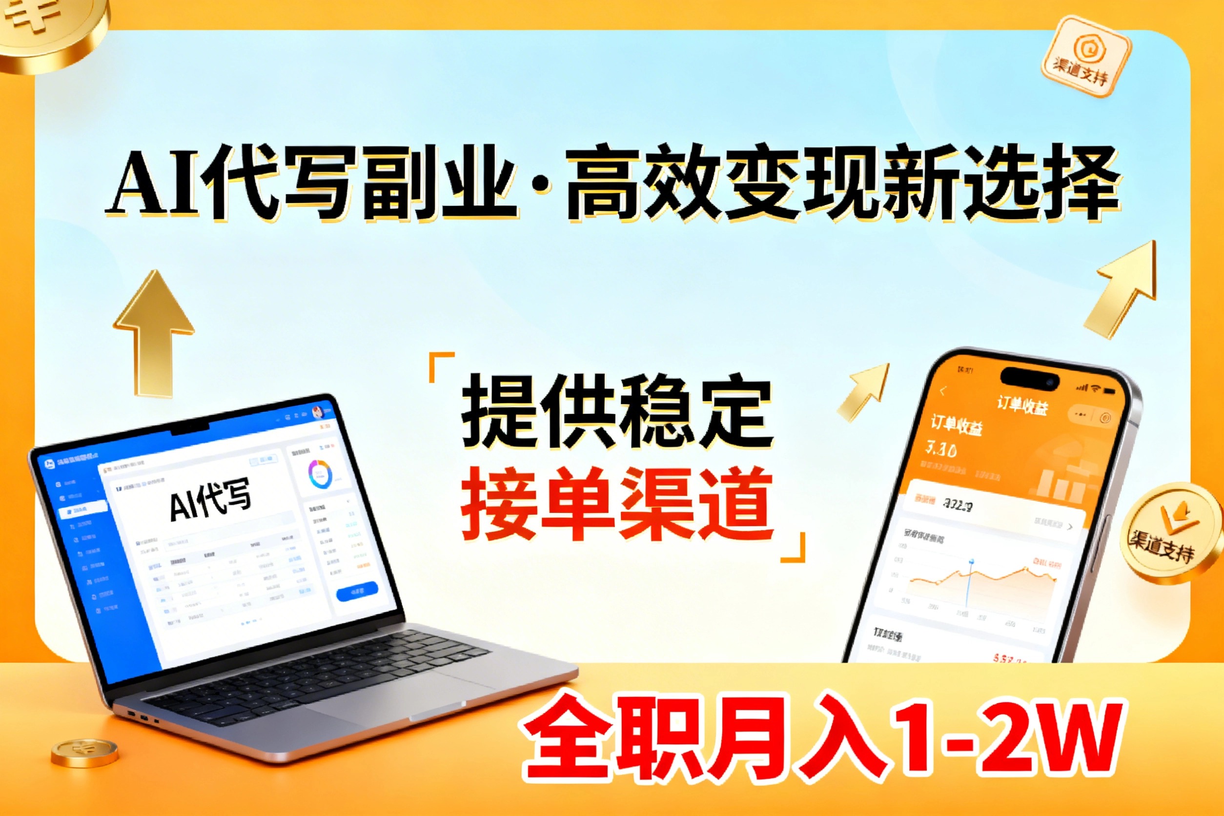 [虚拟项目]（17446期）AI代写副业，高效变现，提供渠道，永不失业副业兼职 全职月入1-2W【SOP手册】