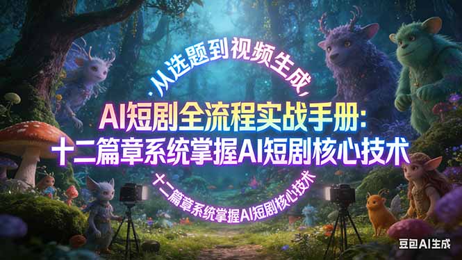 [人工智能]（17620期）AI 短剧全流程实战手册：从选题到视频生成，十二篇章系统掌握 AI 短剧核心技术