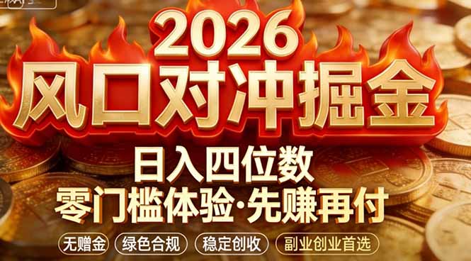[虚拟项目]（17631期）2026美金对冲套利，无赠金对冲策略保驾护航，低门槛易上手实操。单人单日收益2000+