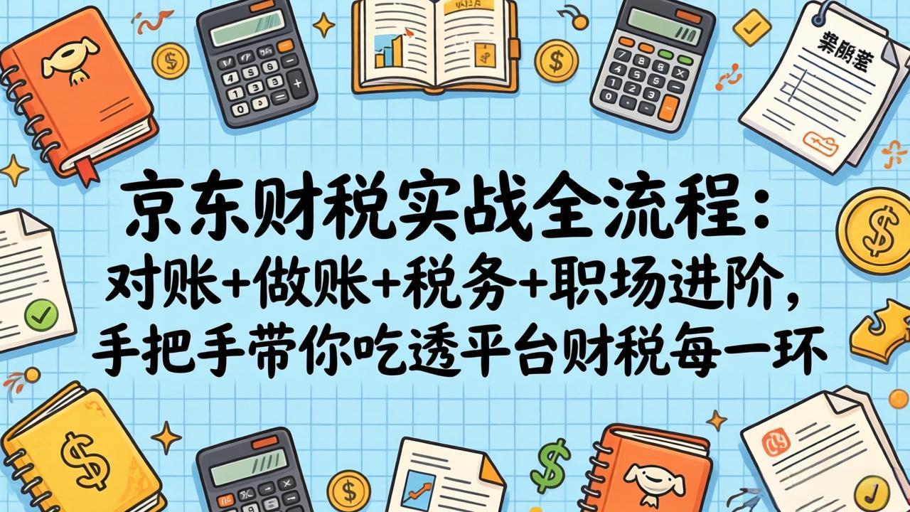 [国内电商]（17675期）京东财税实战全流程：对账+做账+税务+职场进阶，手把手带你吃透平台财税每一环