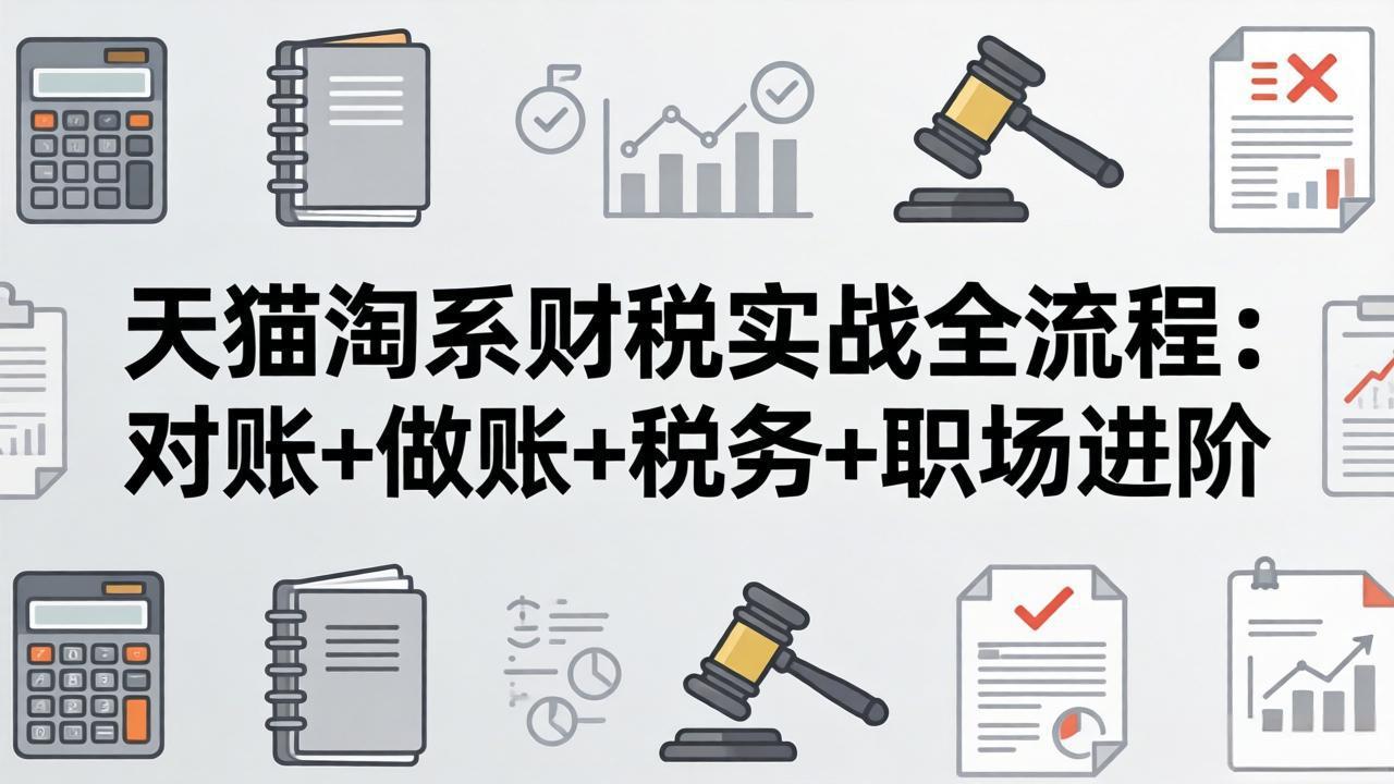 [国内电商]（17676期）天猫淘系财税实战全流程：对账+做账+税务+职场进阶，手把手吃透平台财税每一环