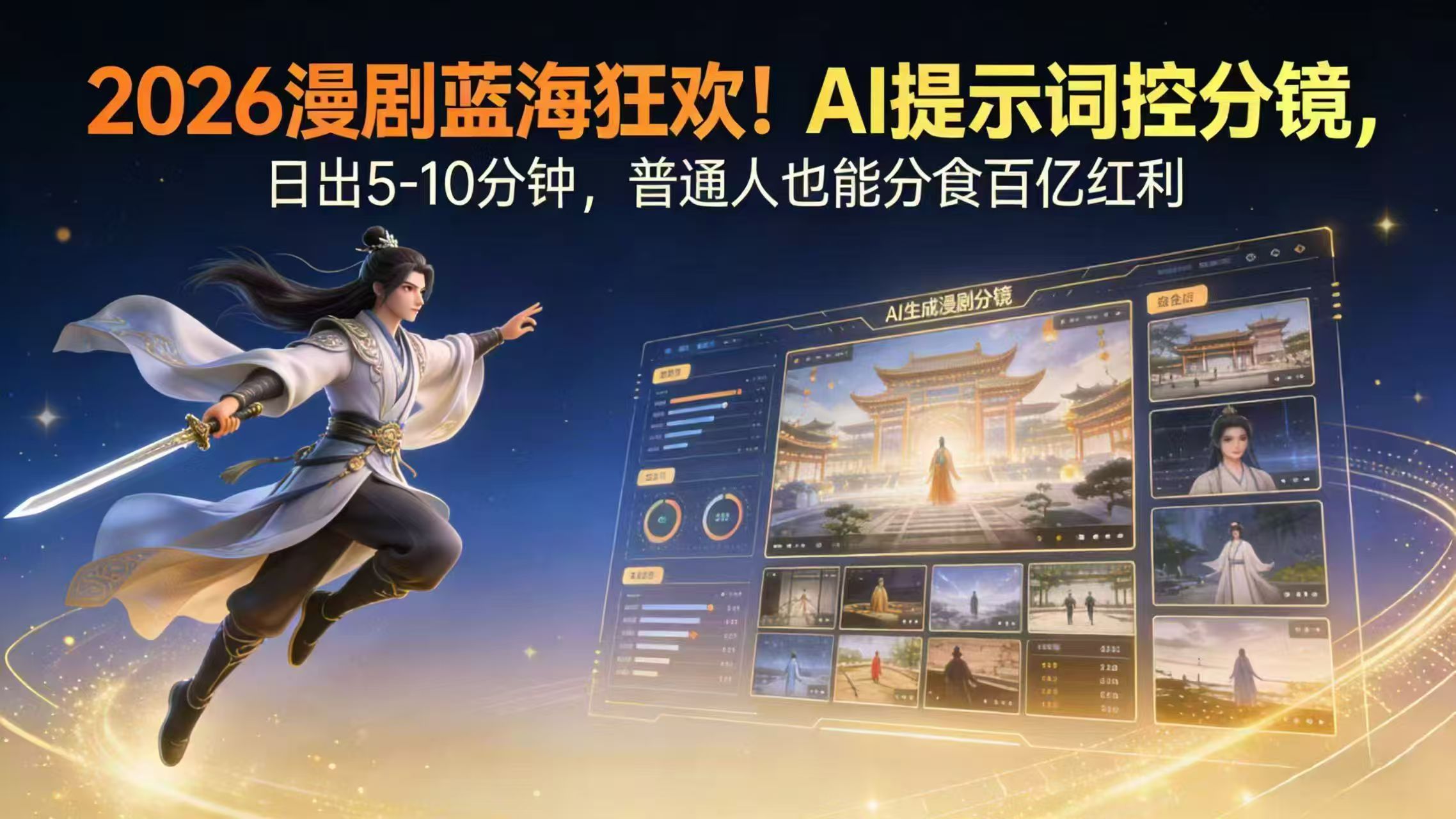 [虚拟项目]（17734期）2026漫剧红利实锤！ AI 提示词控分镜， 普通人也能轻松月入过万