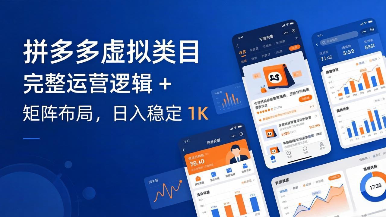 [虚拟项目]（17777期）拼多多虚拟类目干货：完整运营逻辑 + 矩阵布局，日入稳定 1K