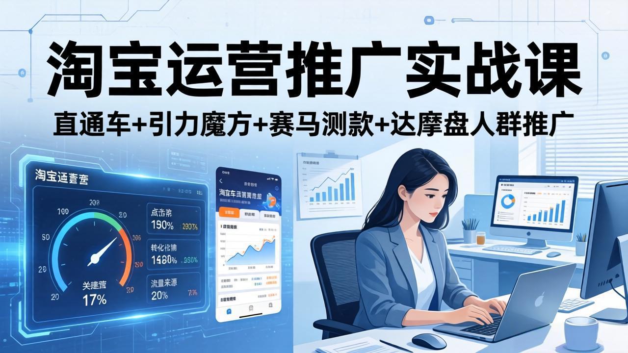 [国内电商]（17774期）淘宝运营推广实战课（更新26年3月）直通车+引力魔方+赛马测款+达摩盘人群推广等