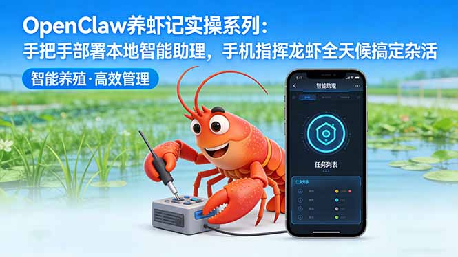 [人工智能]（17790期）OpenClaw养虾记实操系列：手把手部署本地智能助理，手机指挥龙虾全天候搞定杂活