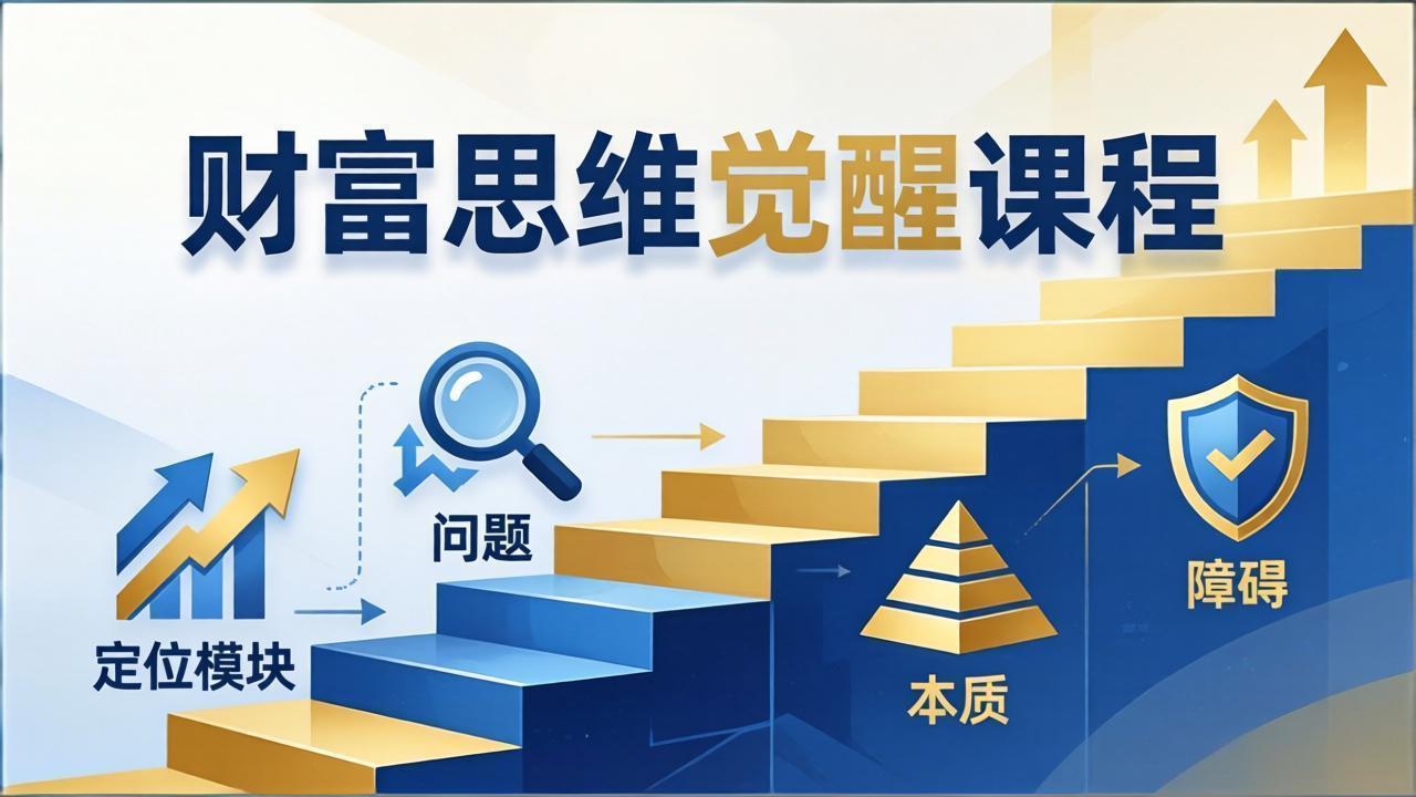 [投资理财]（17872期）财富思维觉醒第十期：3天大课四大模块，精准定位问题看清本质，扫清人生障碍