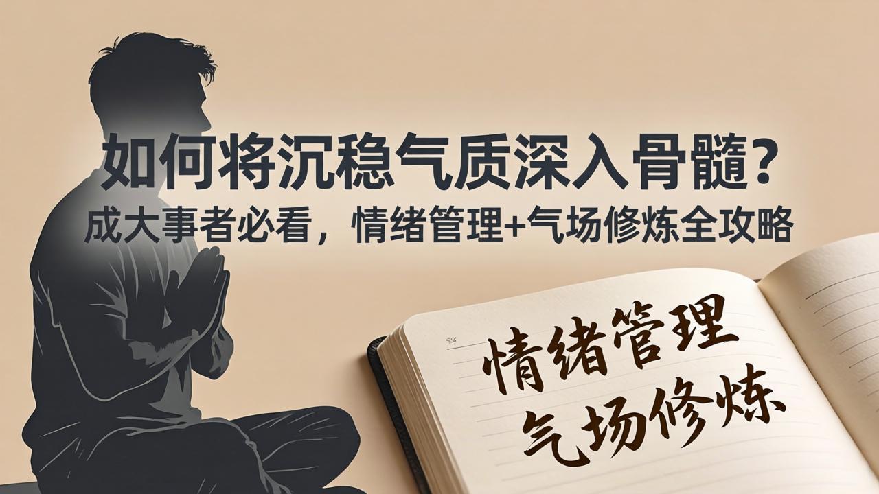 [投资理财]（18058期）付费文章：如何将沉稳气质深入骨髓？成大事者必看，情绪管理+气场修炼全攻略