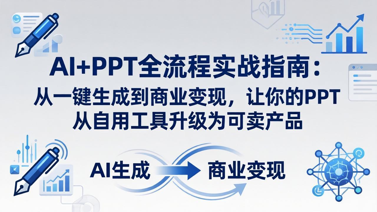 [文案写作]（18142期）AI+PPT全流程实战指南-更新4月21：从一键生成到商业变现，让你的PPT从自用工具升级为可卖产品-第1张图片-智慧创业网