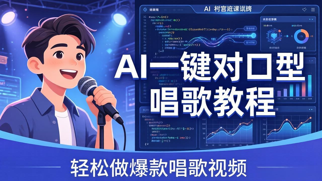 [短视频运营]（18118期） AI一键对口型唱歌教程：零基础也能学，素材准备+模型训练+音色转换，轻松做爆款唱歌视频