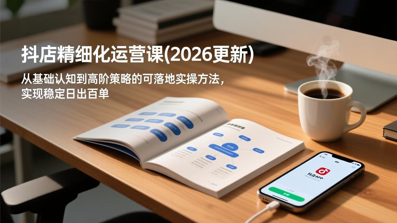 [抖音小店]（18842期）抖店精细化运营课(更新6月)，从基础认知到高阶策略的可落地实操方法，实现稳定日出百单
