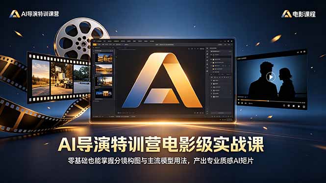 [短视频运营]（18804期）AI导演特训营电影级实战课，零基础也能掌握分镜构图与主流模型用法，产出专业质感AI短片
