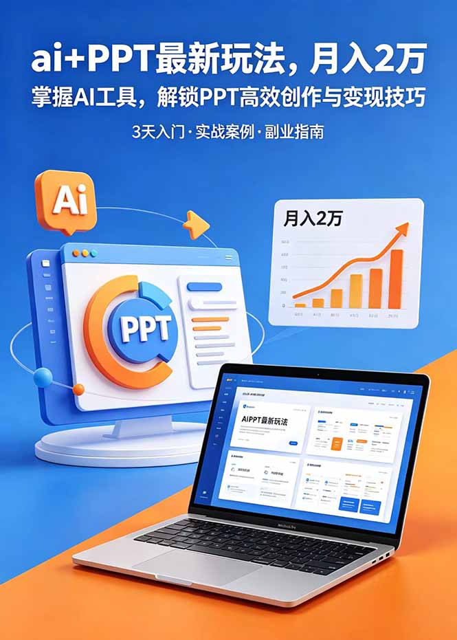 [虚拟项目]（18881期）ai+PPT最新玩法，月入2万掌握AI工具，解锁PPT高效创作与变现技巧3天入门，实战案例·副业指南