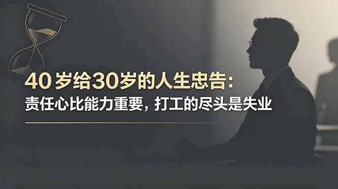 [其它资料]（18769期）付费文章：40岁给30岁的人生忠告：责任心比能力重要，打工的尽头是失业