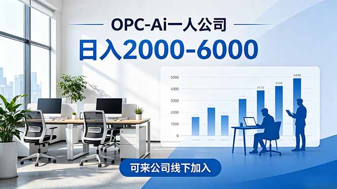 [虚拟项目]（18809期）2026创业新风口—OPC一人公司模式震撼首发！日收益2000-6000+，项目绿色长久，安全稳健，合...
