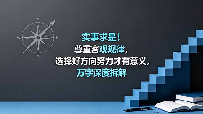 [其它资料]（18744期）付费文章：实事求是！尊重客观规律，选择好方向努力才有意义，万字深度拆解